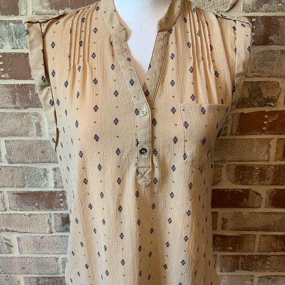 Sweet Wanderer Tops - 🎀 Tan and Navy Blue design Top